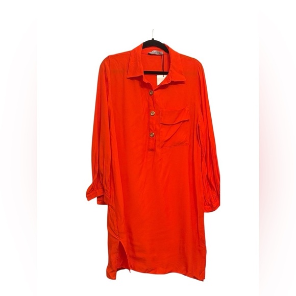 Zara Dresses & Skirts - Zara Orange Midi Dress